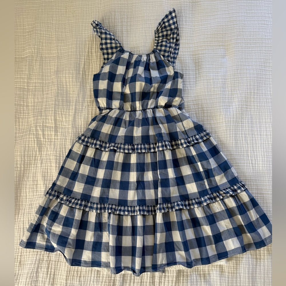 Crewcuts Blue and White Gingham Kids Dress
